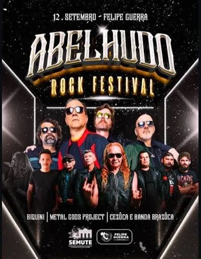 Abelhudo Rock Festival 2026 agita Felipe Guerra com Biquíni e rock potiguar
