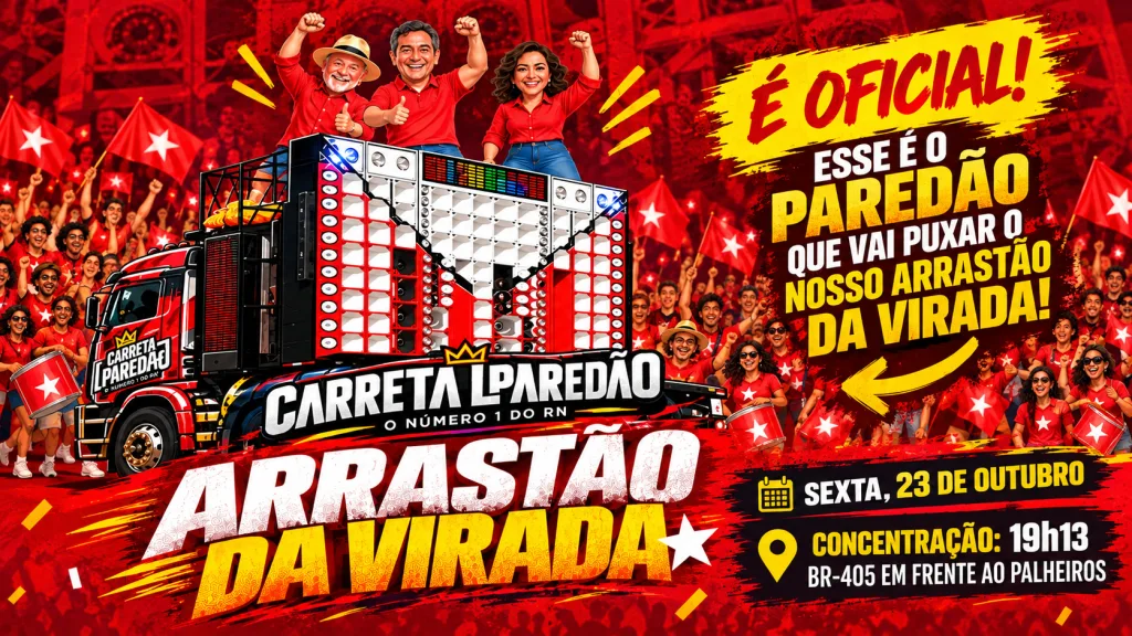 Apoiadores de Lula realizam arrastão em Apodi dois dias antes da eleição