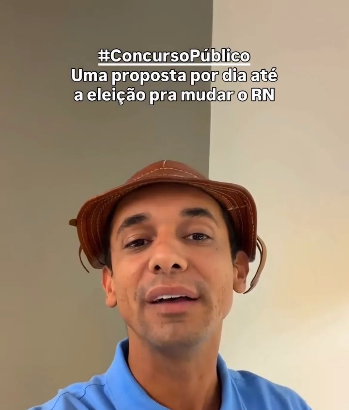 Candidato ao Governo do RN durante anúncio de propostas para concursos públicos