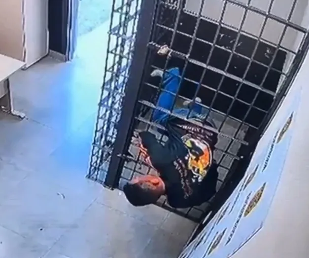 Detido se espreme entre barras e foge de cela monitorada em Florianópolis